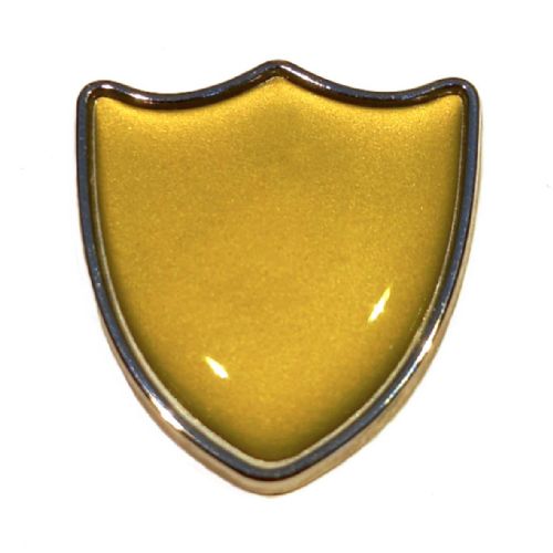 Gold shield badge